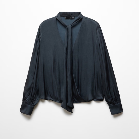 MANGO Bow tie blouse - Picture 2 of 6